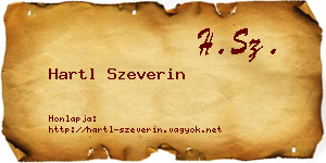 Hartl Szeverin névjegykártya